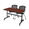 Kobe Rectangle FlipTop Table, 48" W, 29" H, Laminate Top, Cherry MKFT4830CH23BK - alternate 1